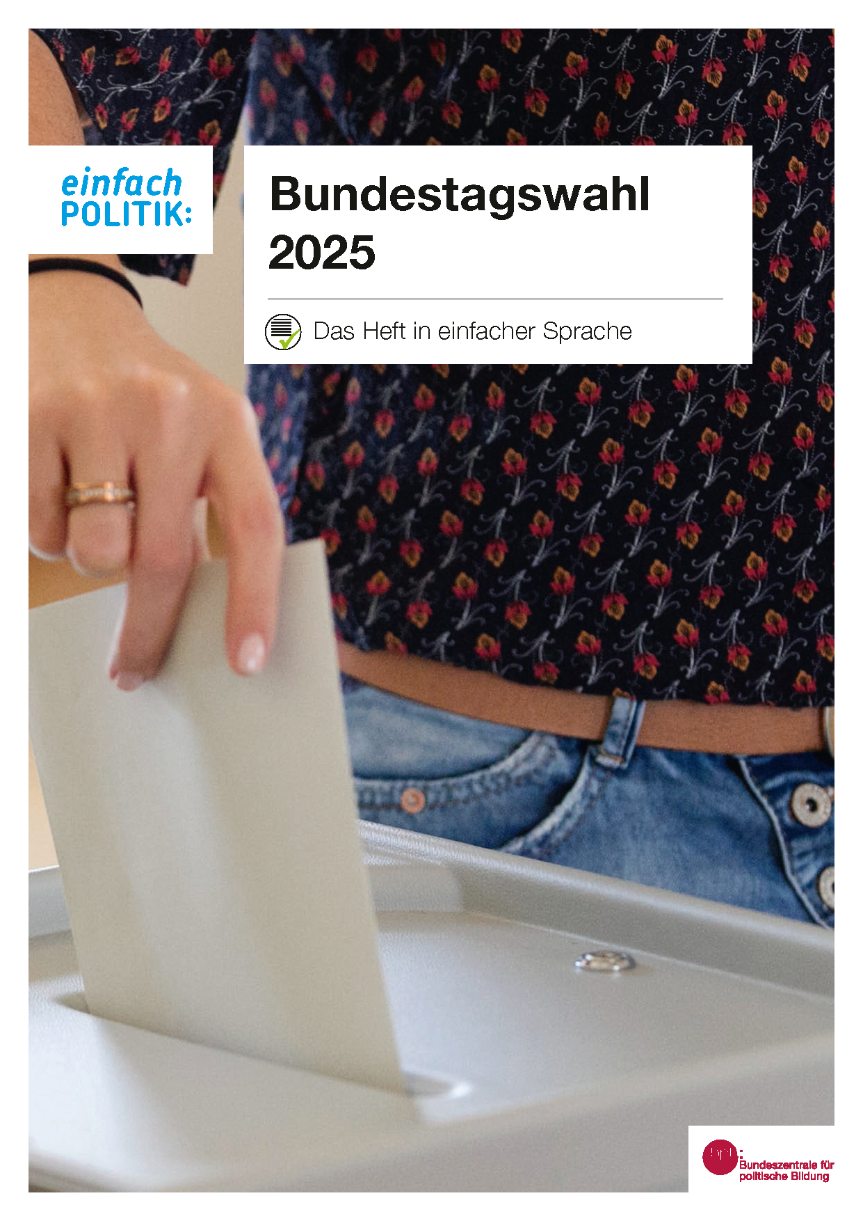 Titelbild Broschüre Bundestagswahl 2025 Leichte Sprache