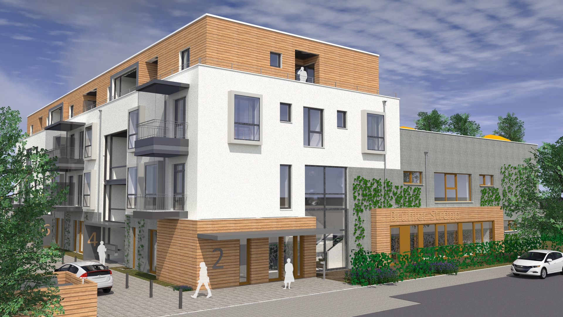 Perspektive Anna-Seghers-Straße,Kita Süd