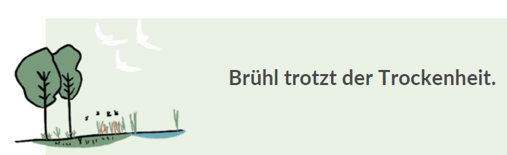 Leitziel Brühl trotz der Trockenheit